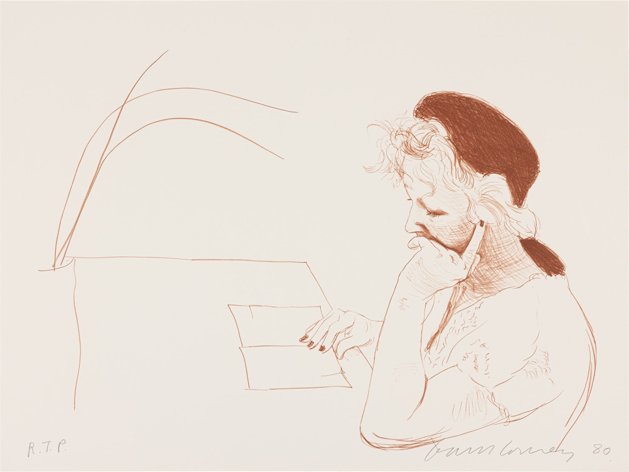 Celia Reading (G. 1647, M.C.A.T. 245) by David Hockney