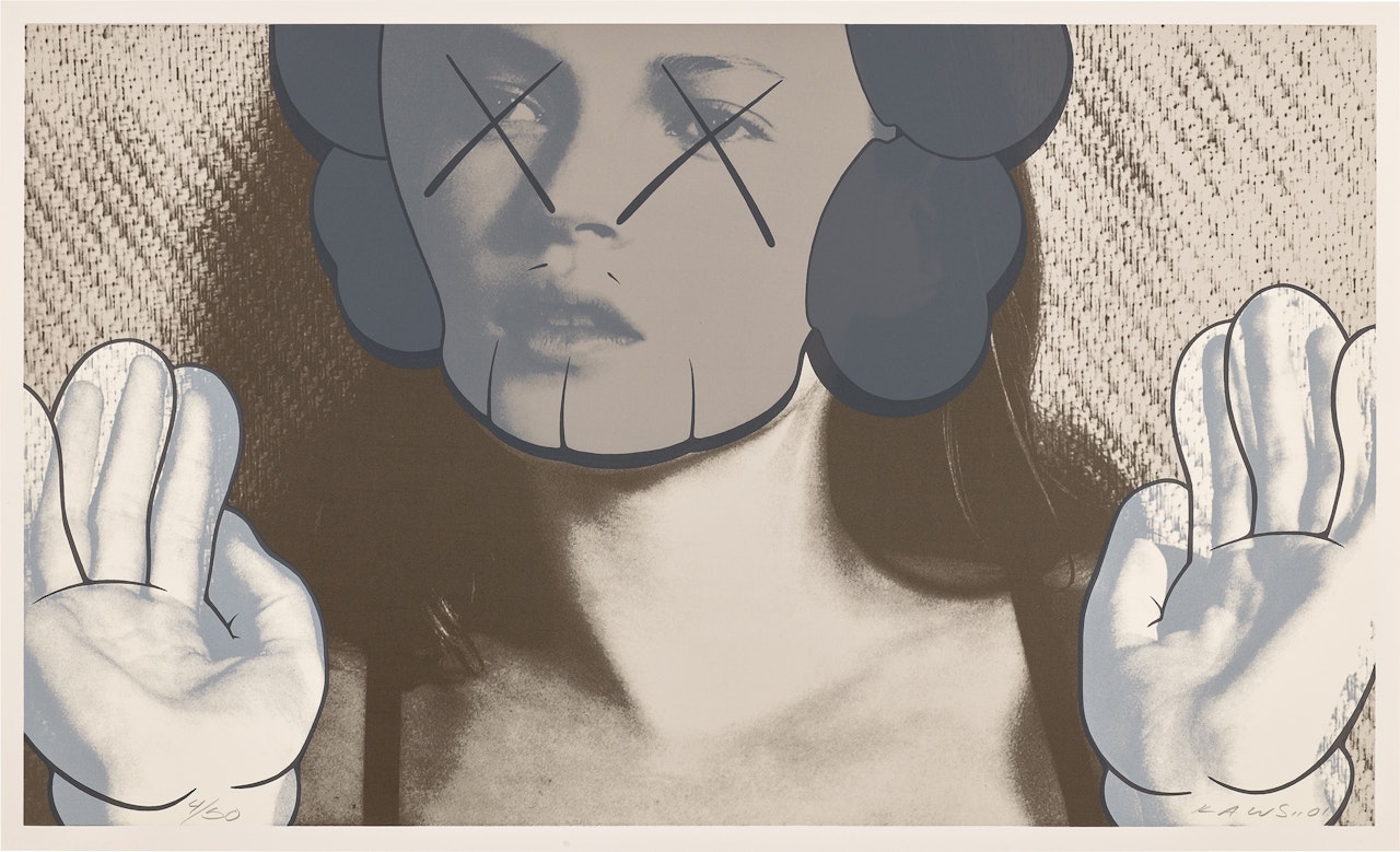 Kate Moss, White Gloves by Kaws