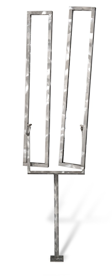 Two Open Rectangles Excentric III by George Rickey