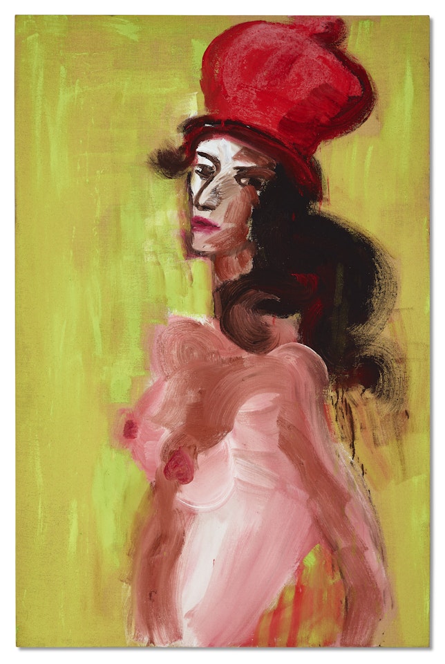 Roberte with Red Hat by Rainer Fetting