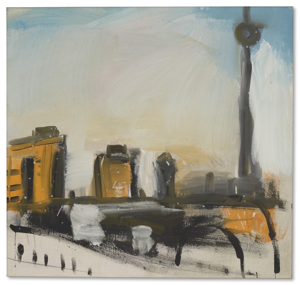 Mauer und Fernsehturm by Rainer Fetting