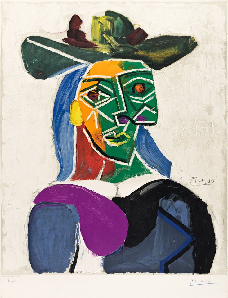 Tête de Femme au Chapeau by Pablo Picasso