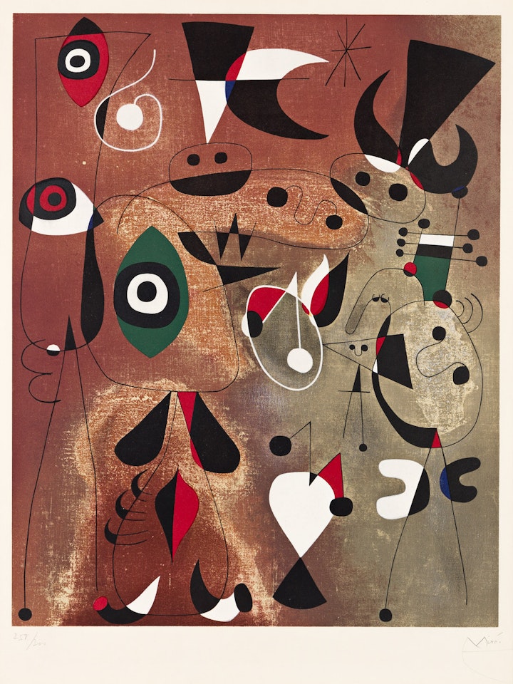 Femmes, Oiseaux et Étoile by Joan Miró