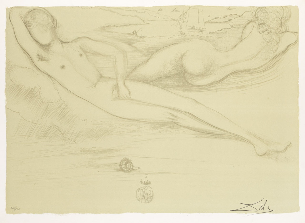 Couple nus by Salvador Dali