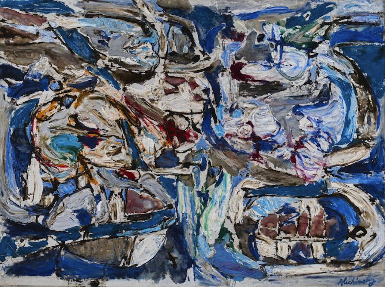 “Les inondés” (The flooded) by Pierre Alechinsky