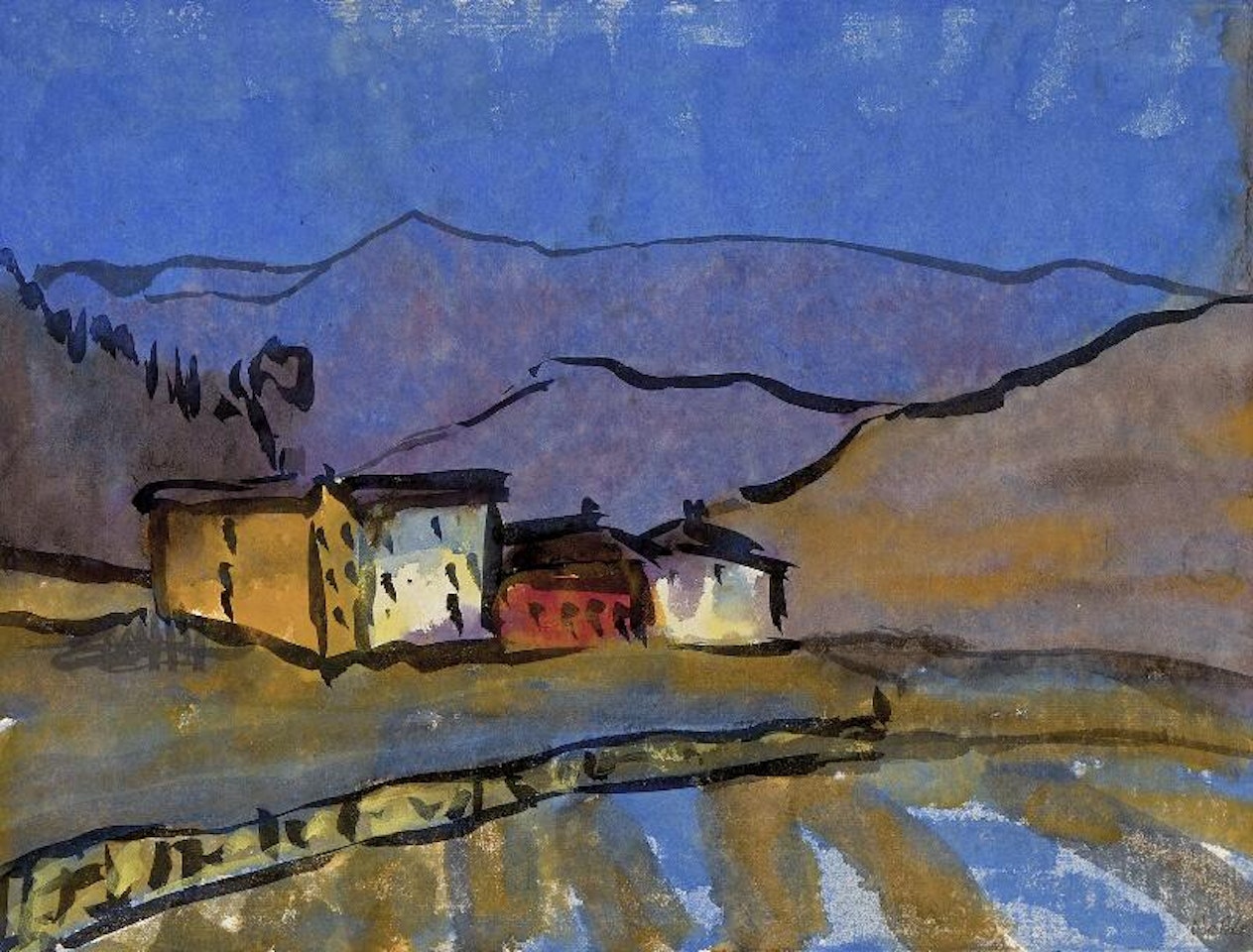 Schweizer Landschaft (Sils?) by Emil Nolde