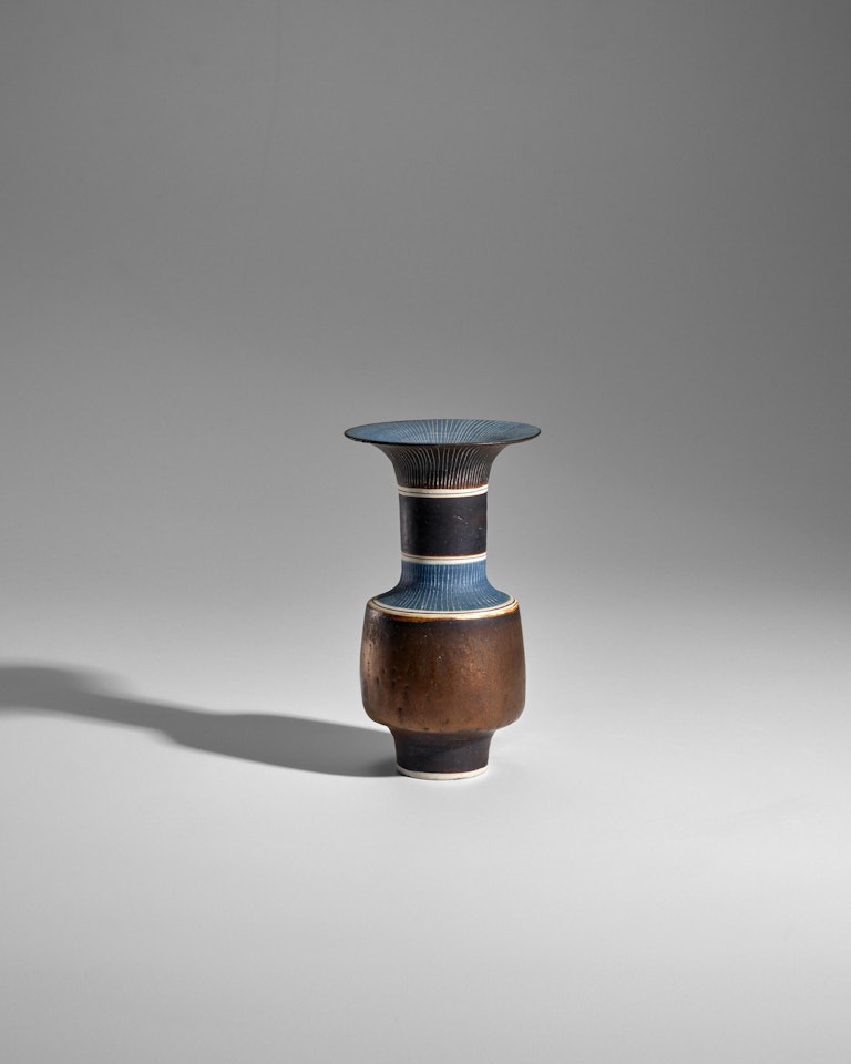 Sgraffito Vase with Flaring Lip by Lucie Rie