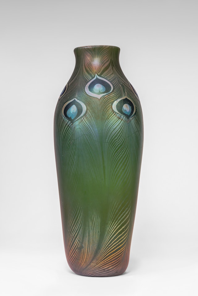 Monumental "Peacock" Vase by Tiffany Studios