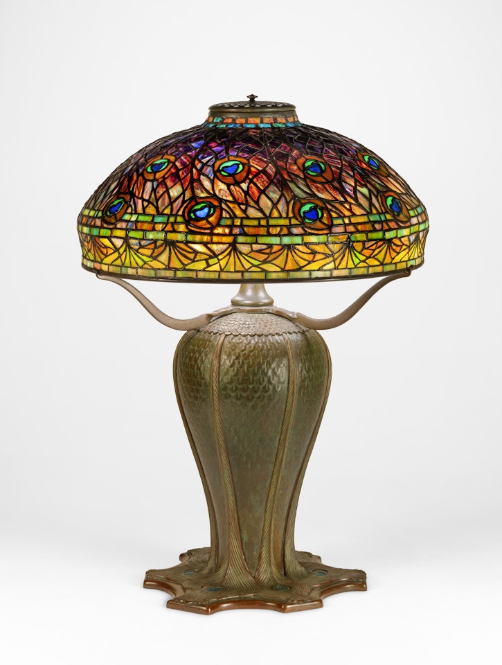 "Peacock" Table Lamp by Tiffany Studios