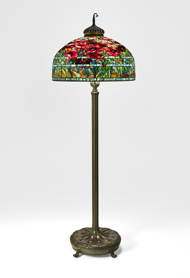 Rare "Oriental Poppy" Floor Lamp by Tiffany Studios