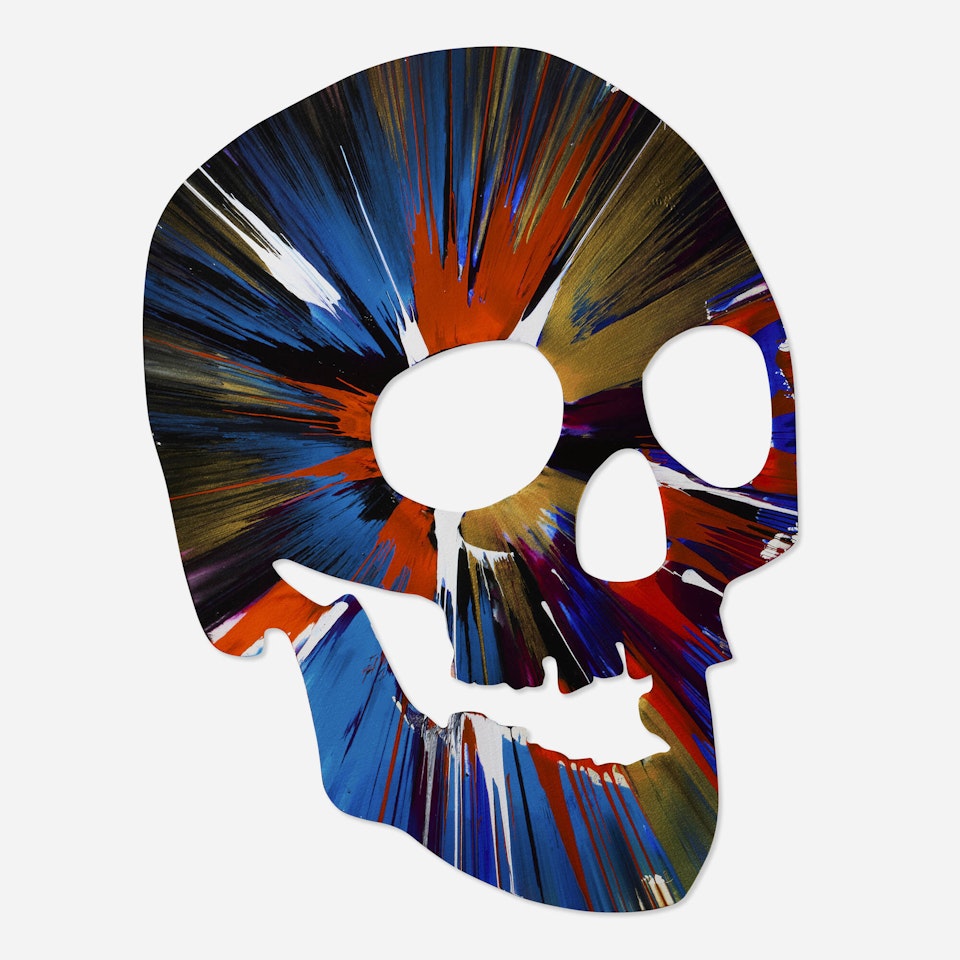 Skull Spin Painting by Damien Hirst