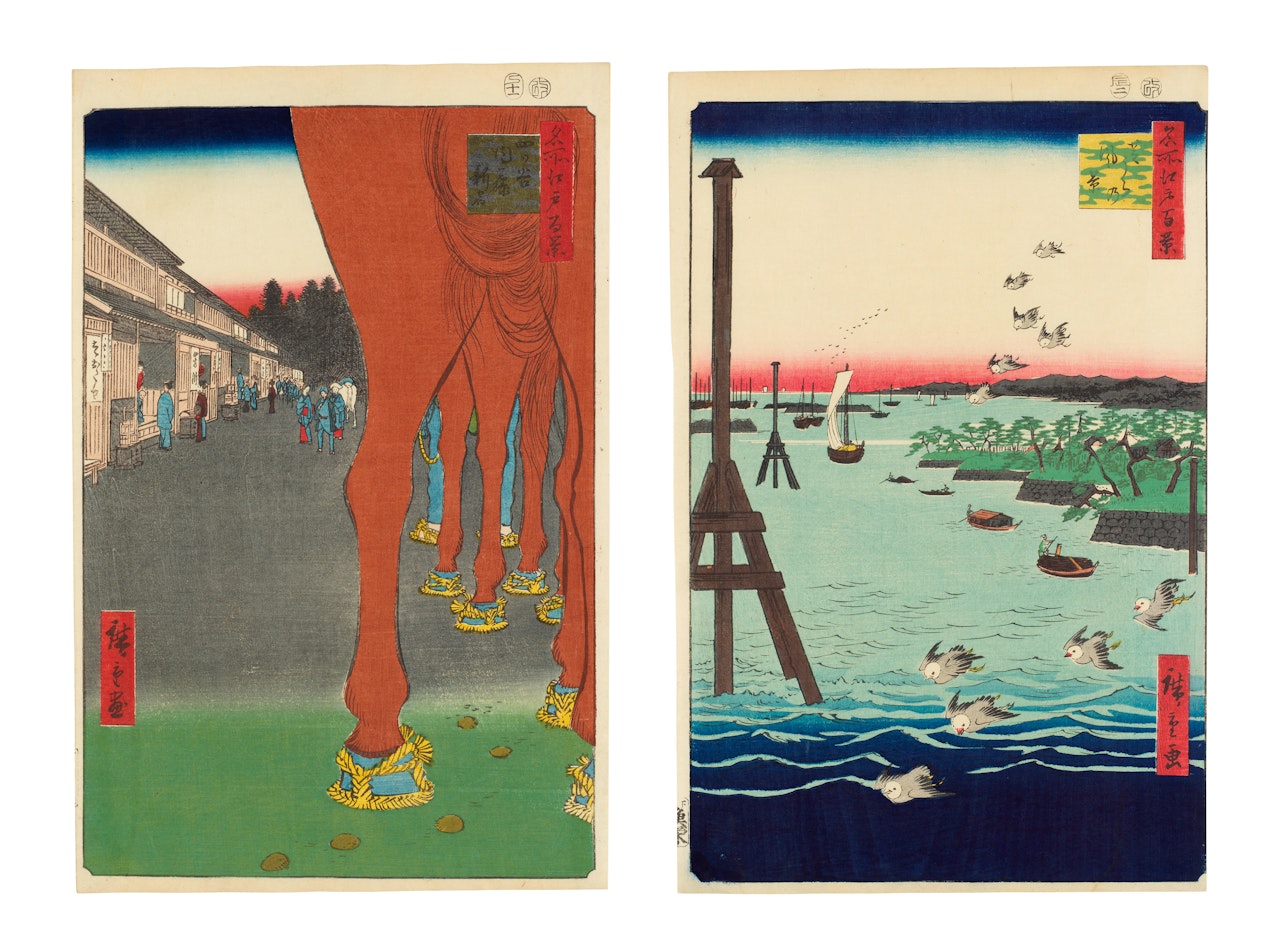 Meisho edo hyakkei: yotsuya naito shinjuku by Utagawa Hiroshige