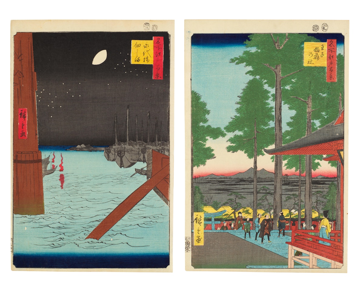 Meisho edo hyakkei: eitaibashi tsukudajima by Utagawa Hiroshige