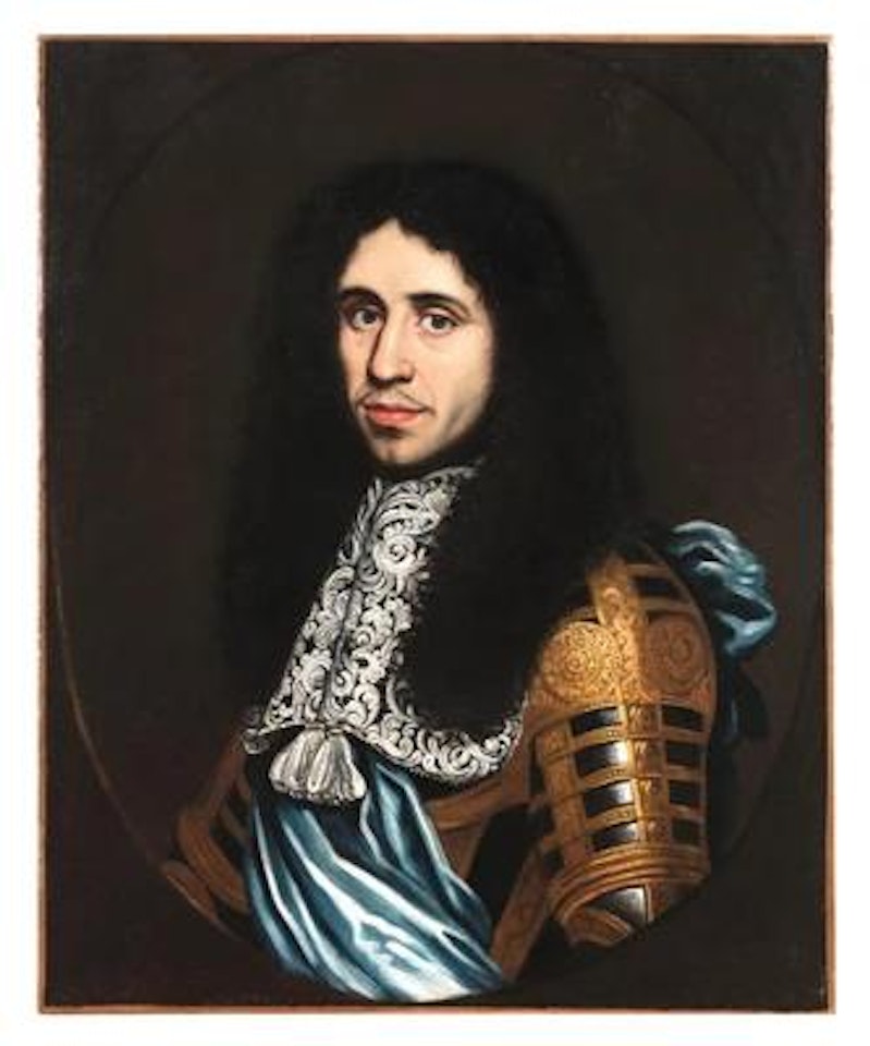 Portrait of a man in armour by Roman School