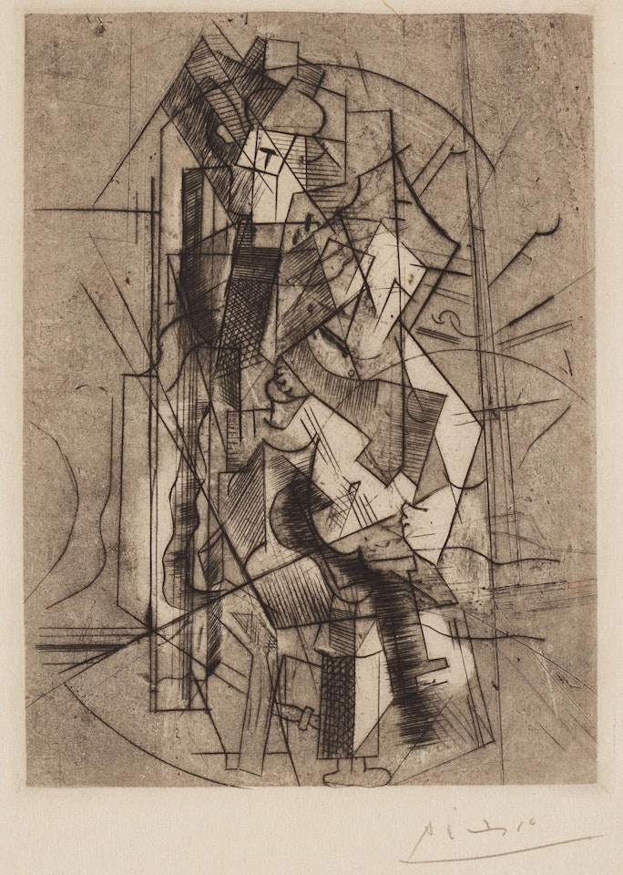 "L"Homme a la Guitare" by Pablo Picasso