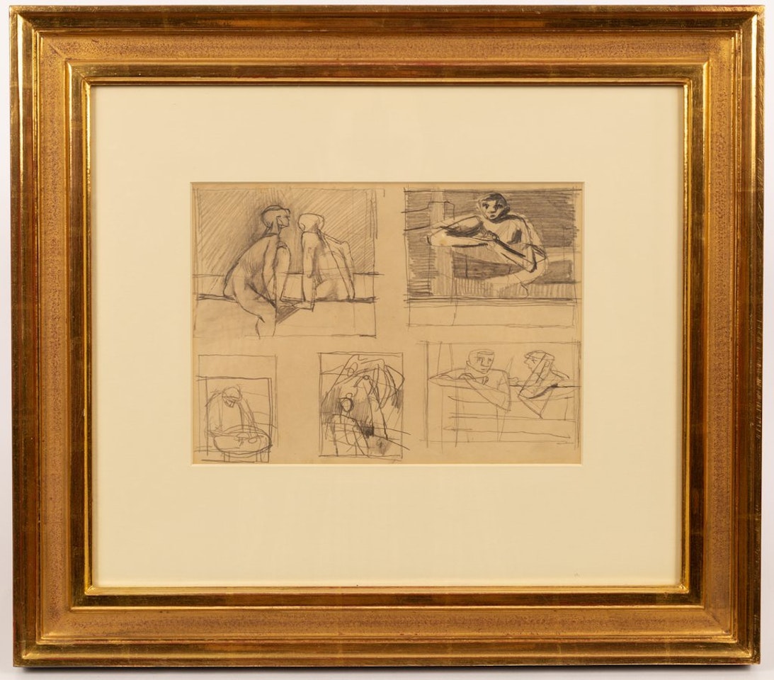 Studies for Fishermen at Mevagissey by Keith Vaughan