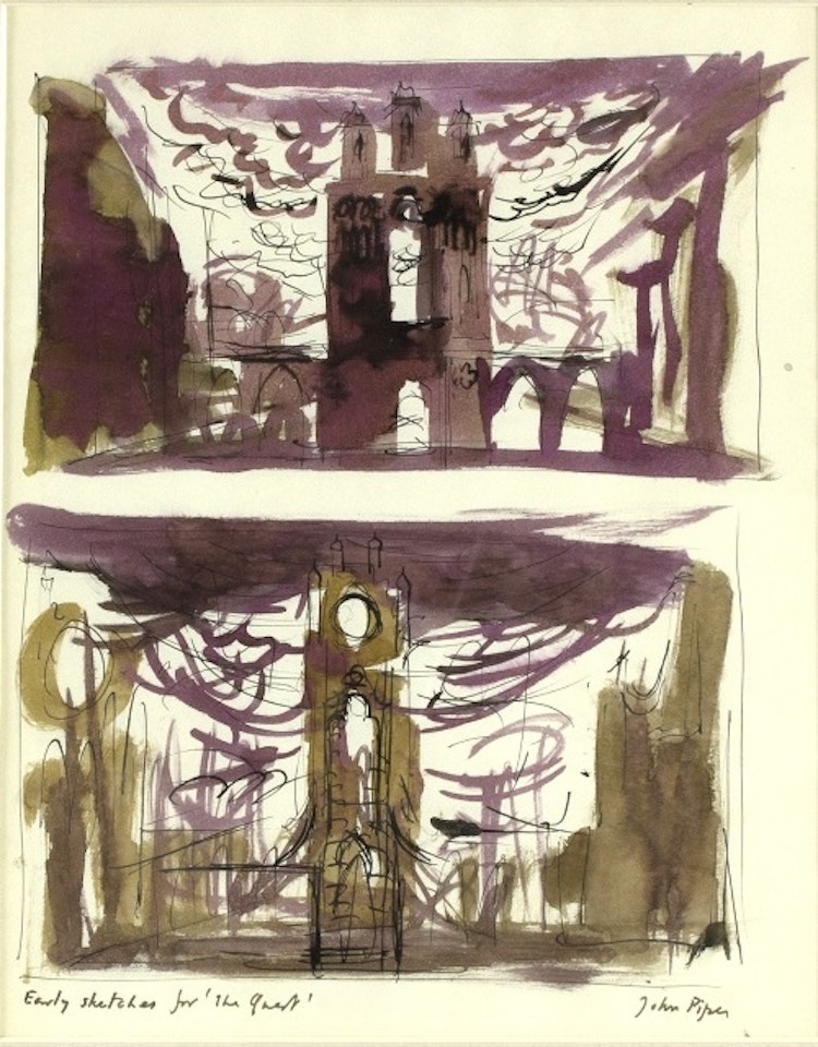 Early Sketches for "The Quest" by John Piper