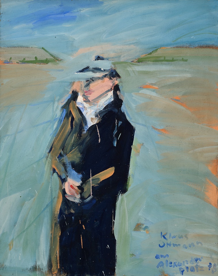 Klaus Ohmann am Alexander Platz by Rainer Fetting