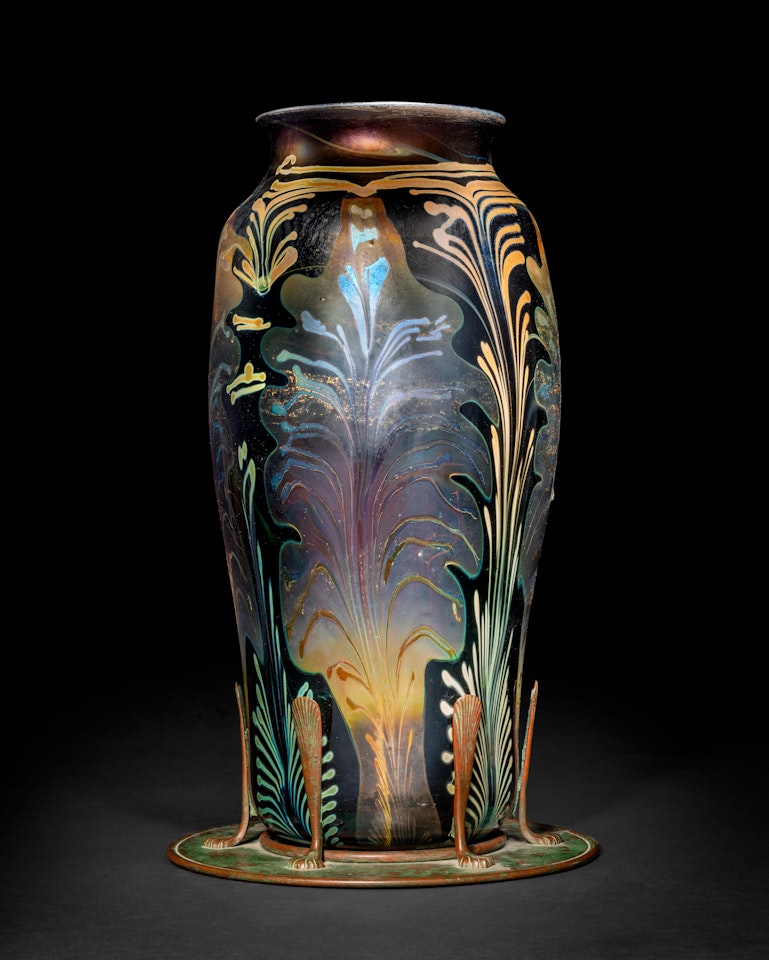 Monumental Bronze-Mounted Vase by Tiffany Studios