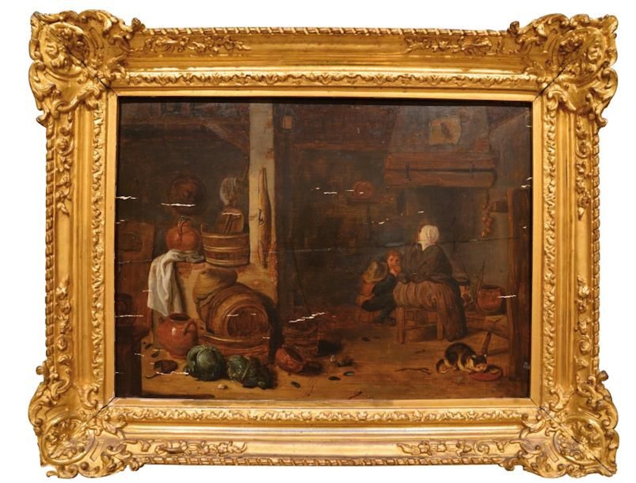 Peasant interior by Dutch School