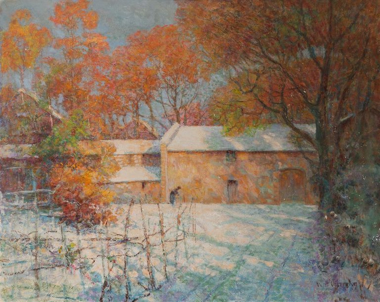 "Autumn landscape under the snow" by Victor Charreton