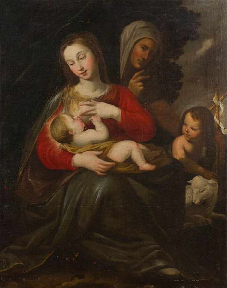 Virgin and Child with Saint Elizabeth and Saint John the Baptist by Spanish School