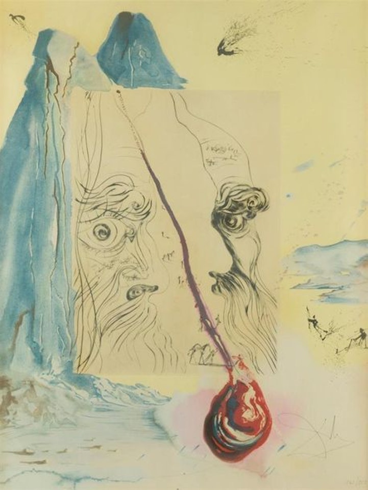 “Moses saved from the waters”; Plate from the series “Moses and Monotheism” by Salvador Dali