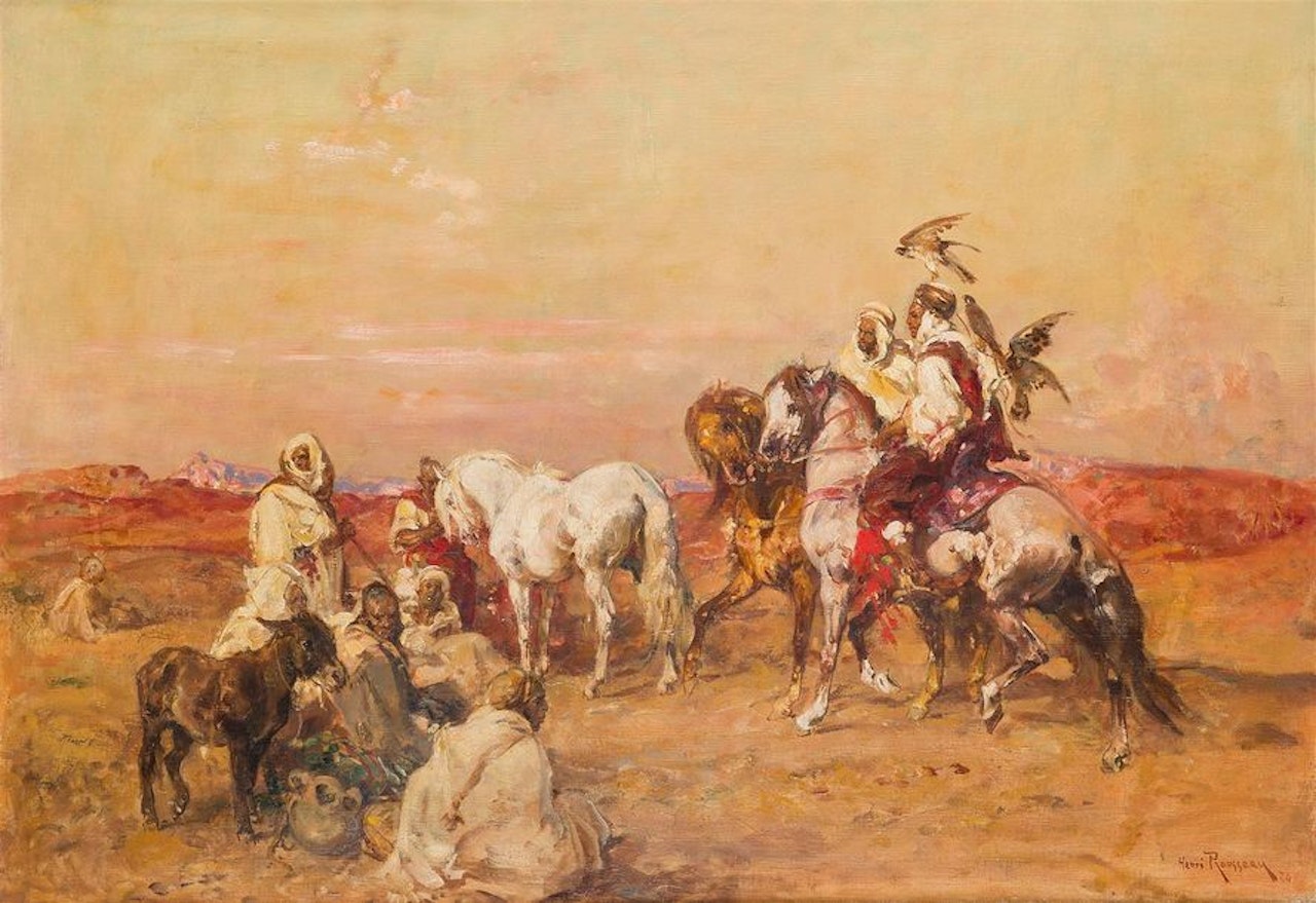 Falcon; Hunting by Henri Émilien Rousseau