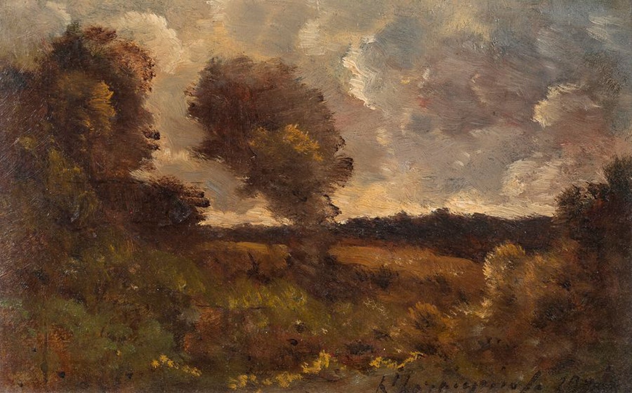Landscape by Henri Harpignies