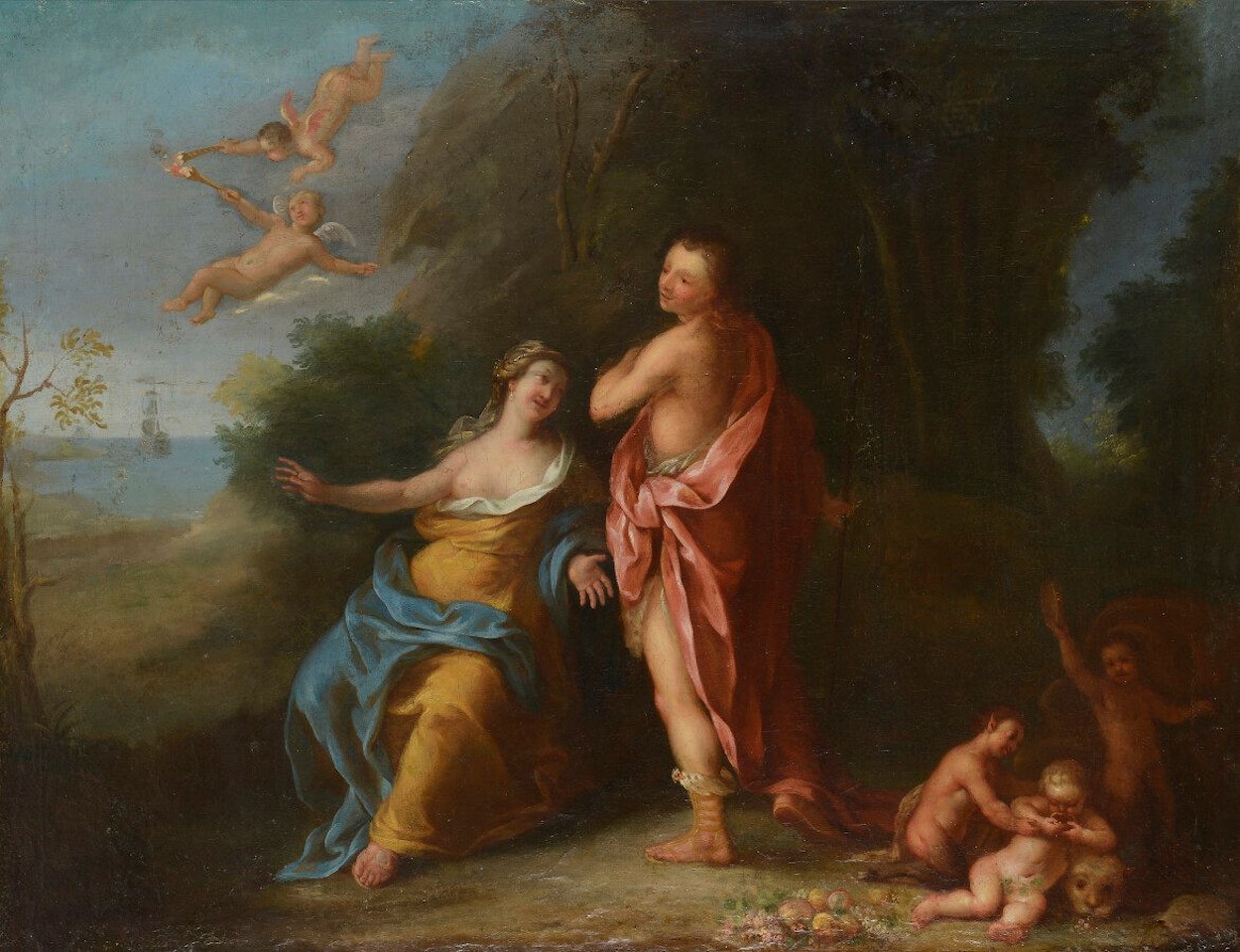 Mythological scene. by French School