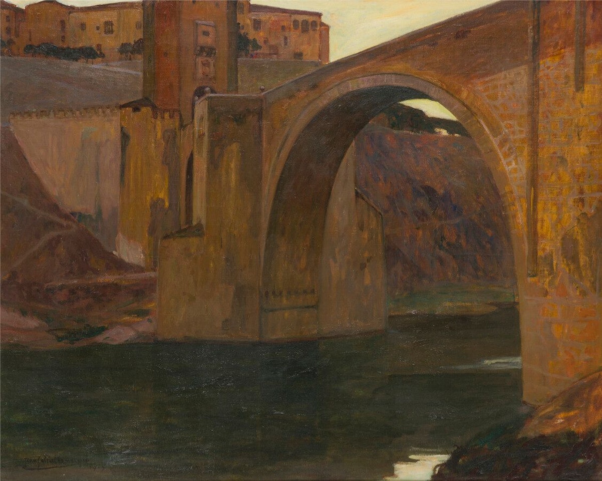 The Alcantara Bridge in Toledo by Jean Gabriel Domergue