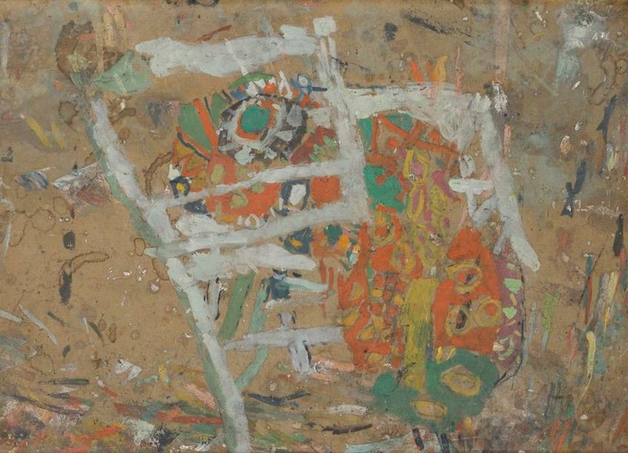 Chair and Tapestry (Sketch) by Jean Pougny