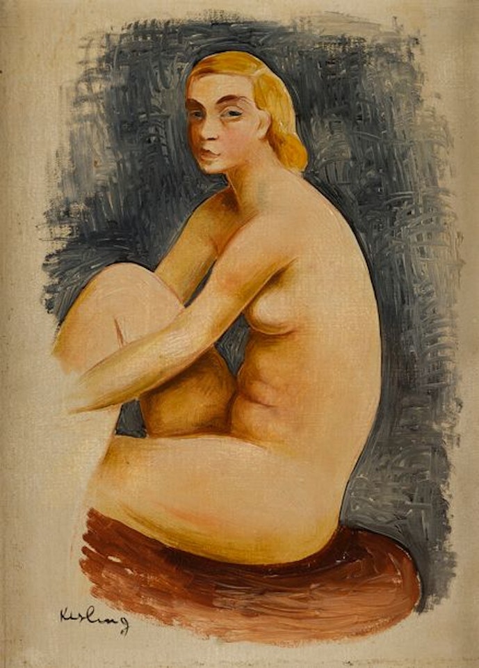Small Seated Nude by Moïse Kisling