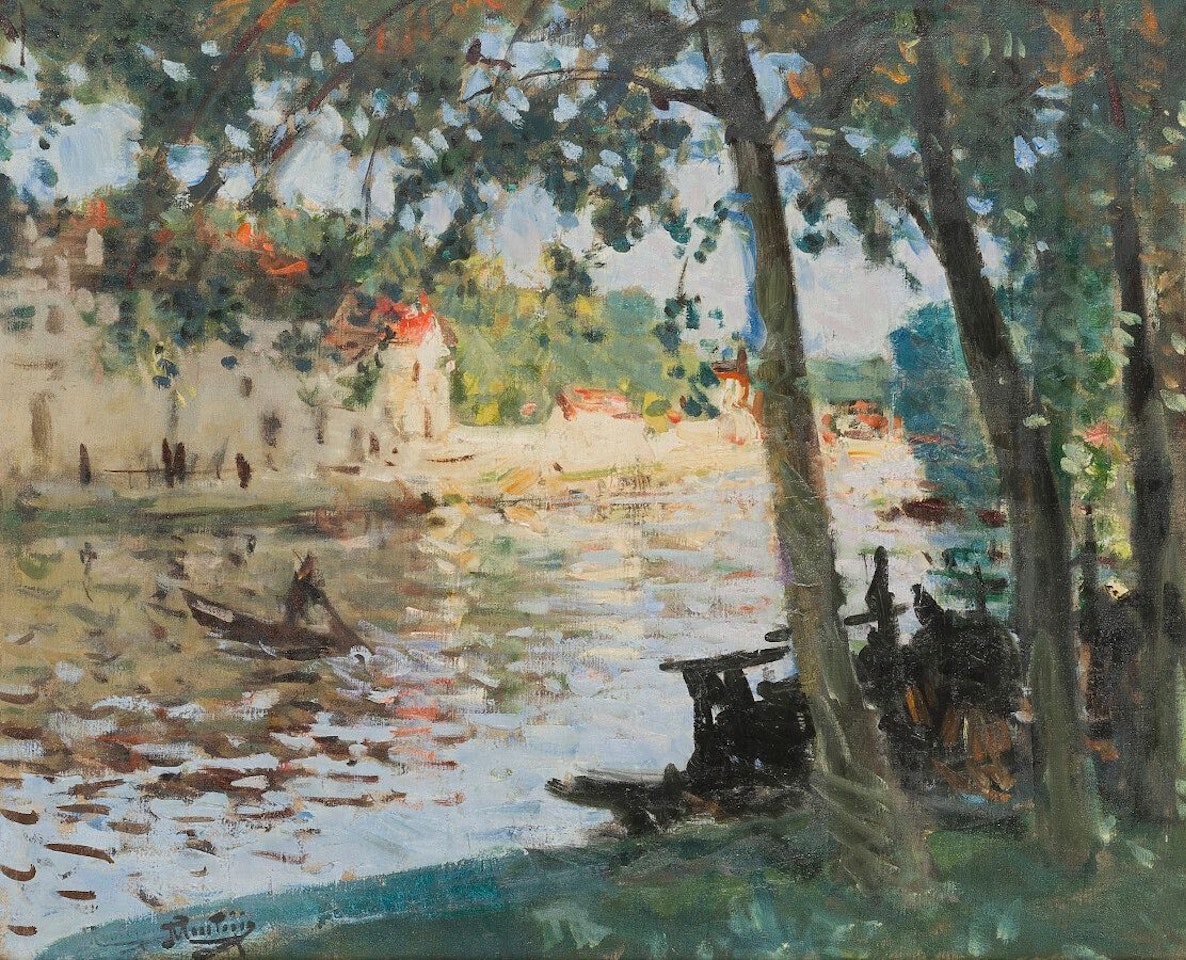 The river. by Pierre Eugène Montezin
