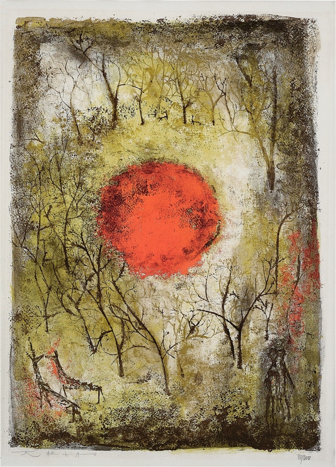 Le soleil rouge by Zao Wou-Ki