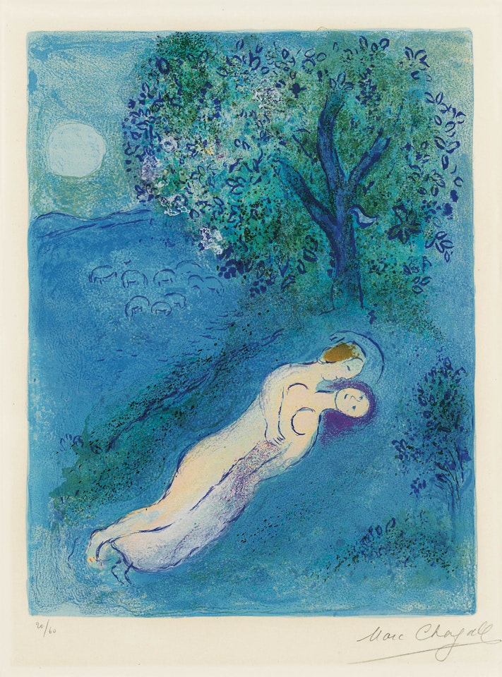 The Lesson of Philetas: Daphnis and Chloe by Marc Chagall