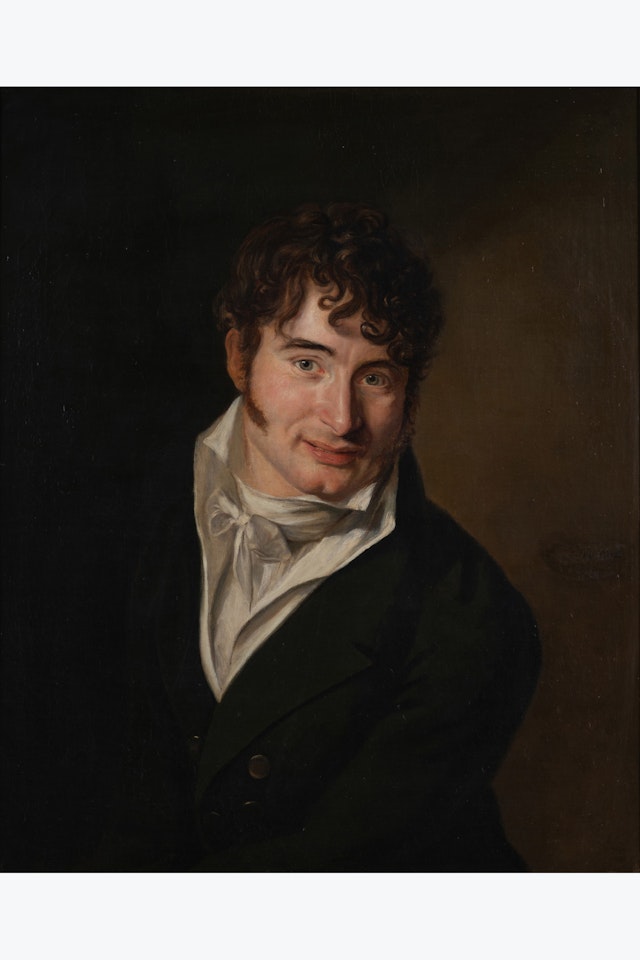 Portrait of a smiling man by French School