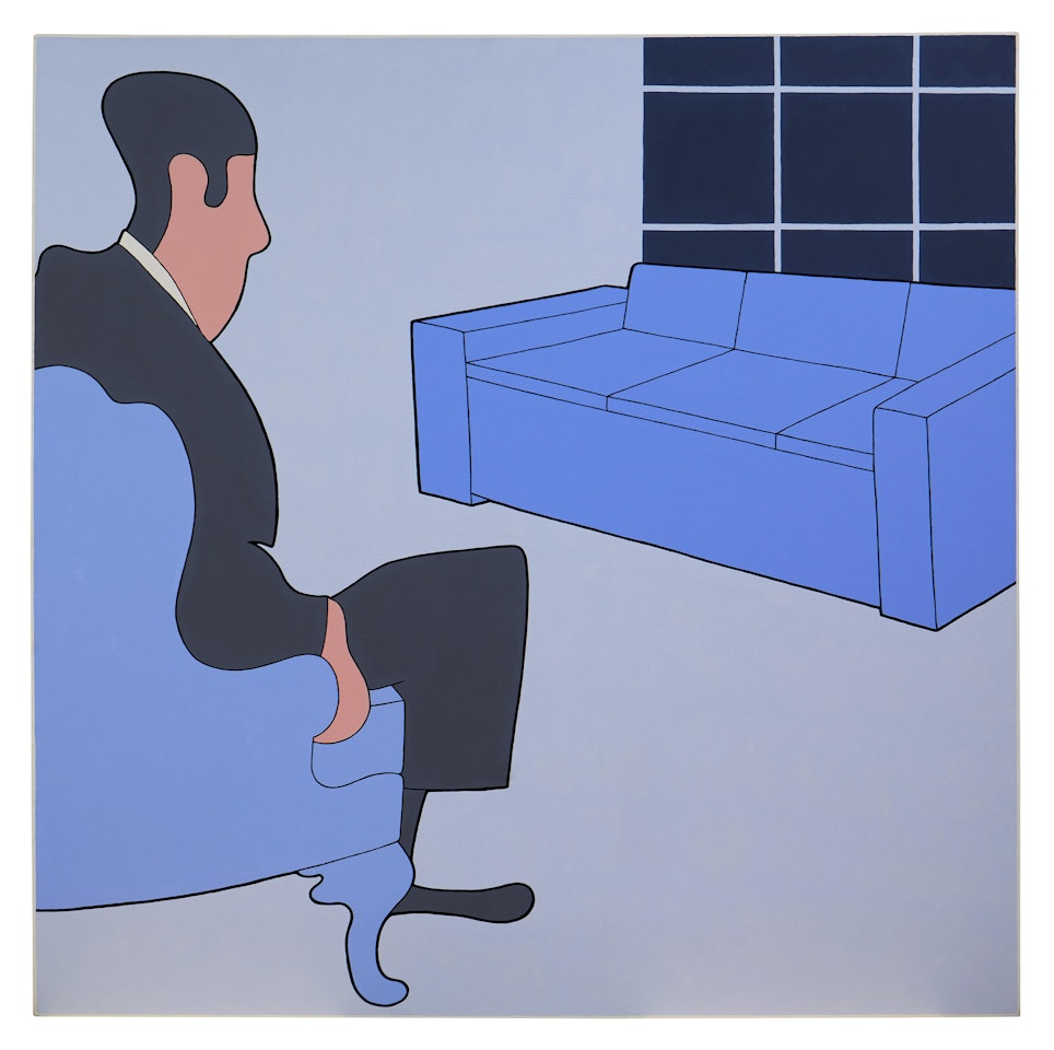 Man Regarding Couch by John Wesley