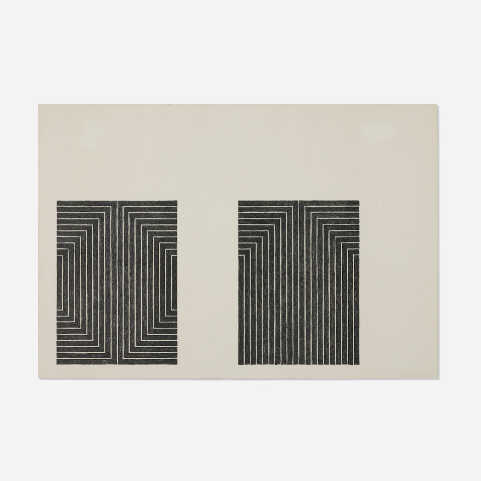 Club Onyx-Seven Steps (from Black Series I) by Frank Stella