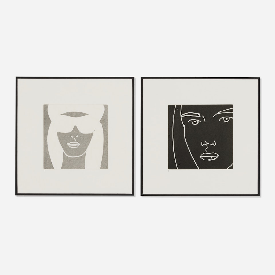 Untitled #12; Untitled #22 (two works from the Gloria portfolio) by Alex Katz