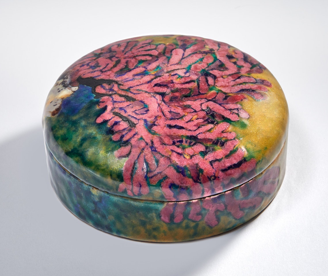 "Seaweed" Enamel Covered Box by Tiffany Studios