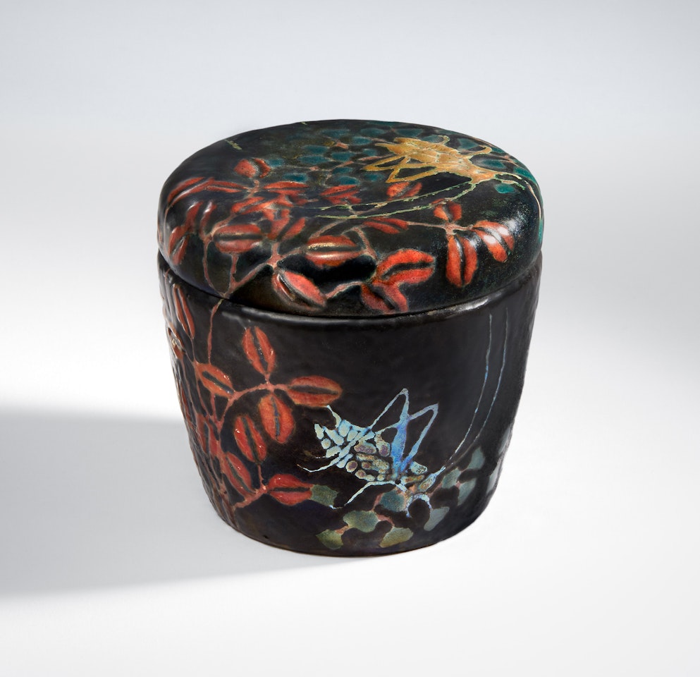 "Grasshopper" Enamel Covered Box by Tiffany Studios
