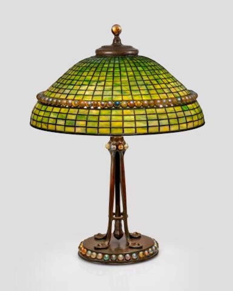 "Jeweled Geometric" Table Lamp by Tiffany Studios