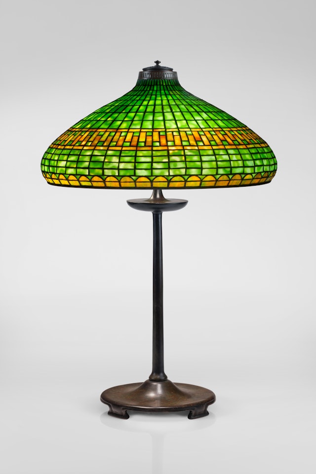 “Geometric” Table Lamp by Tiffany Studios