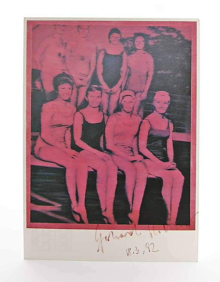 Artist"s postcard "Swimmers 1965" by Gerhard Richter