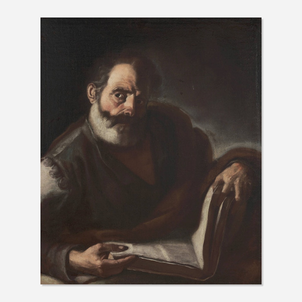 Man with manuscript, possibly an Apostle by Italian School