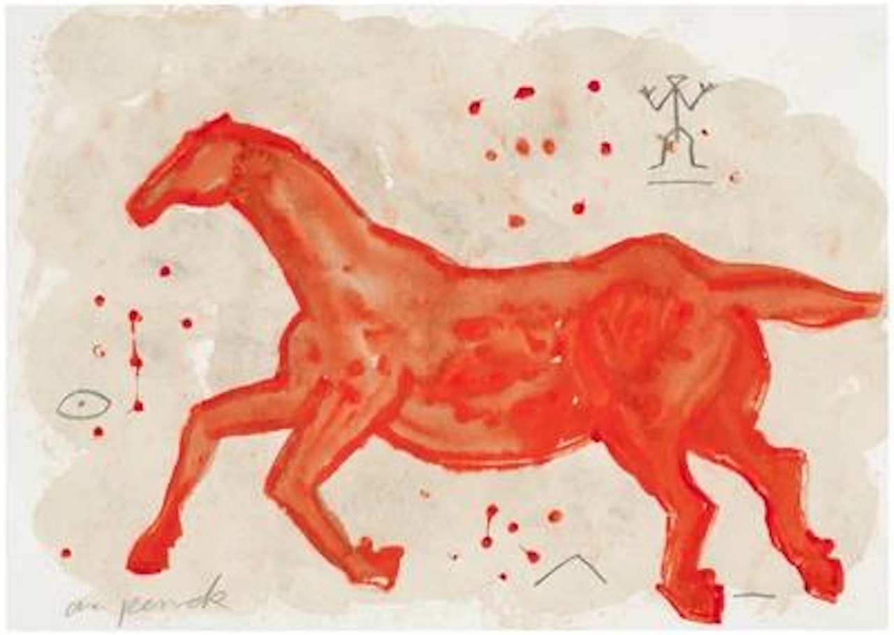 Horse I (red) (Pe/P/C5/287) by A.R. Penck