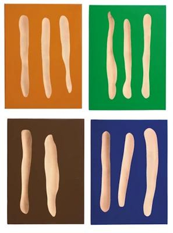 “Mr Orange, Mr Green, Mr Brown, Mr Blue” by Günther Förg
