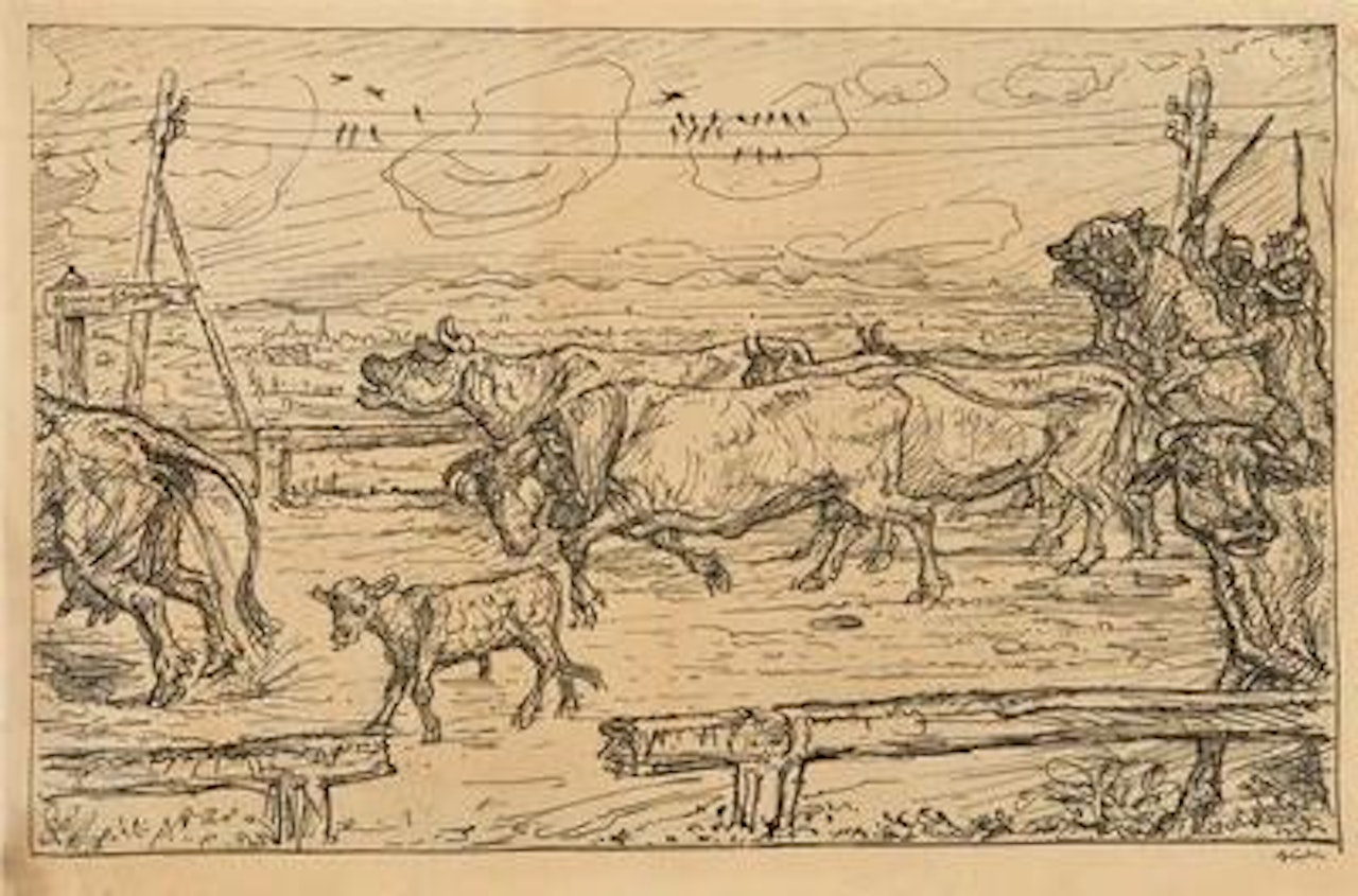 Auf der Straße nach Schärding by Alfred Kubin