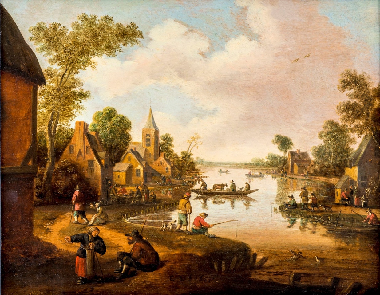 Animated river scene by Cornelis Droochsloot